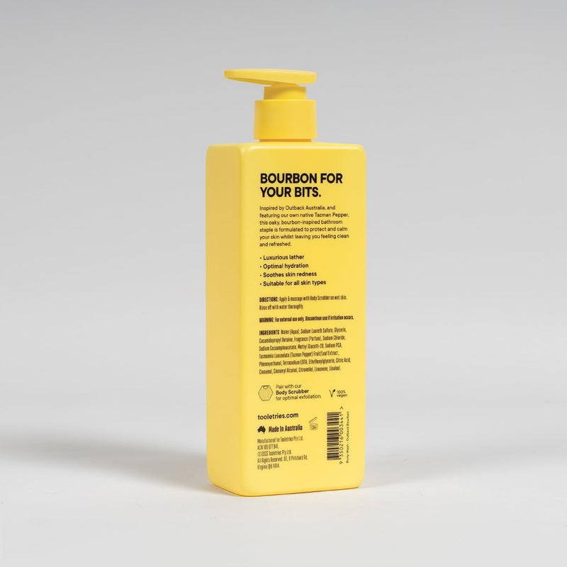 TOOLETRIES Superior Lather Men's Body Wash - Outback Bourbon Scent - Moisturizing Shower Gel with Tazman Pepper - Extra Fresh, Paraben Free - Reusable Bottle - 500ml - Image 2