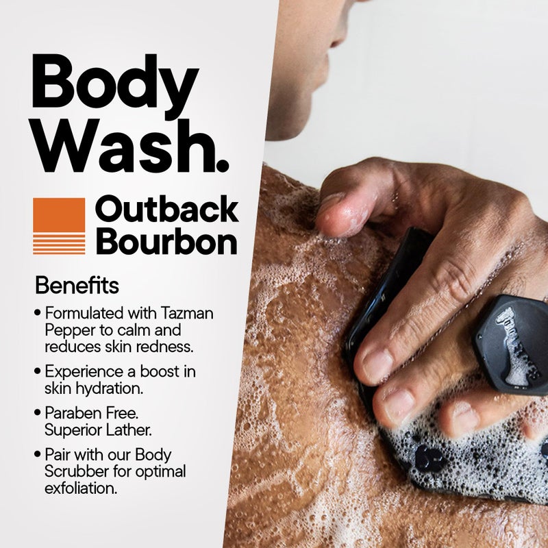 TOOLETRIES Superior Lather Men's Body Wash - Outback Bourbon Scent - Moisturizing Shower Gel with Tazman Pepper - Extra Fresh, Paraben Free - Reusable Bottle - 500ml - Image 3