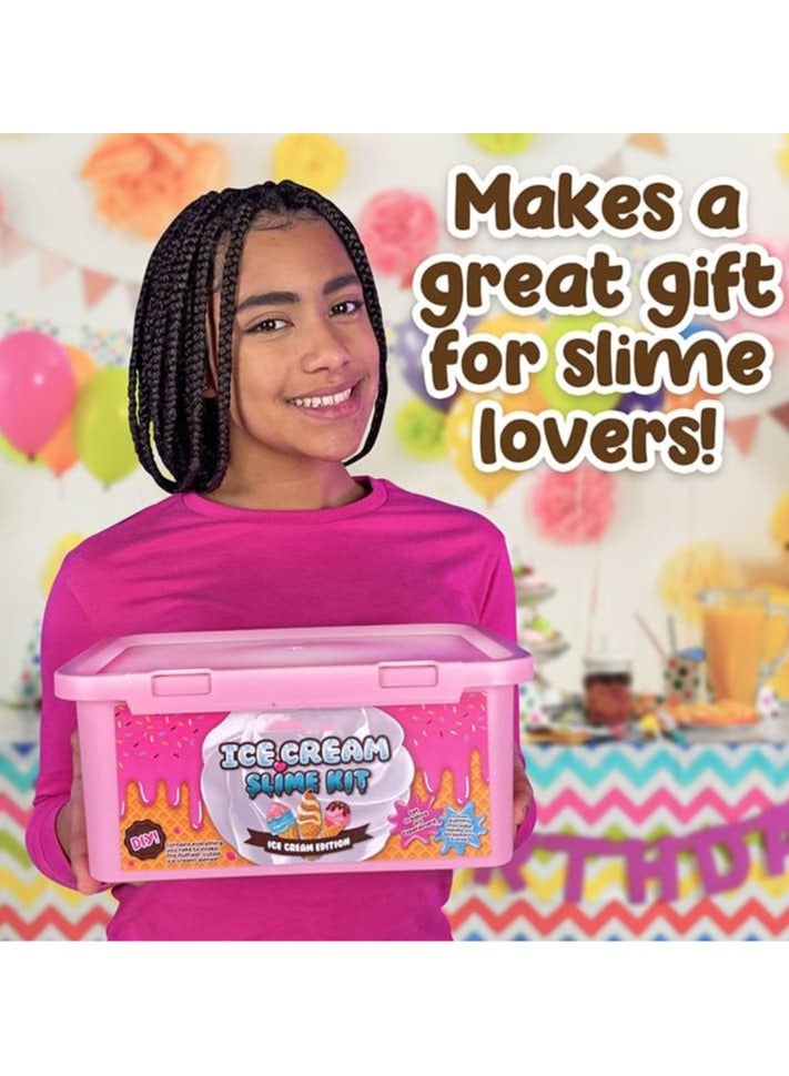 FLYHSO Stationery Ice Cream Slime Kit for Girls, Amazing Ice Cream Slime Making Kit to Make Butter Slime, Cloud Slime & Foam Slimes, Fun Holiday Gift Idea for Girls and Boys 6 year+ - Image 5