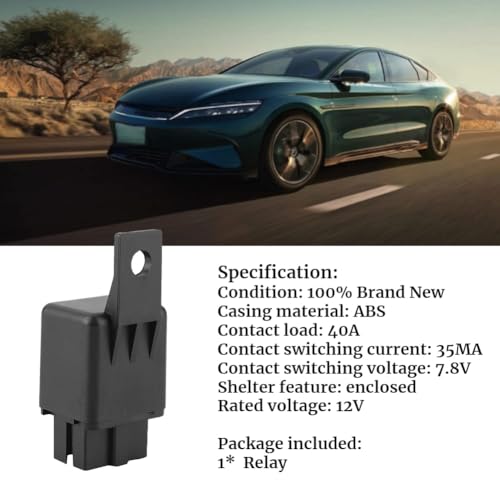 Klanata Automotive Relay, 12V 40amp 4pin Car Fan Relay Replacement, Fls821 Switching Fan for Ensuring Stable Operation of The Air Conditioning System - Image 2