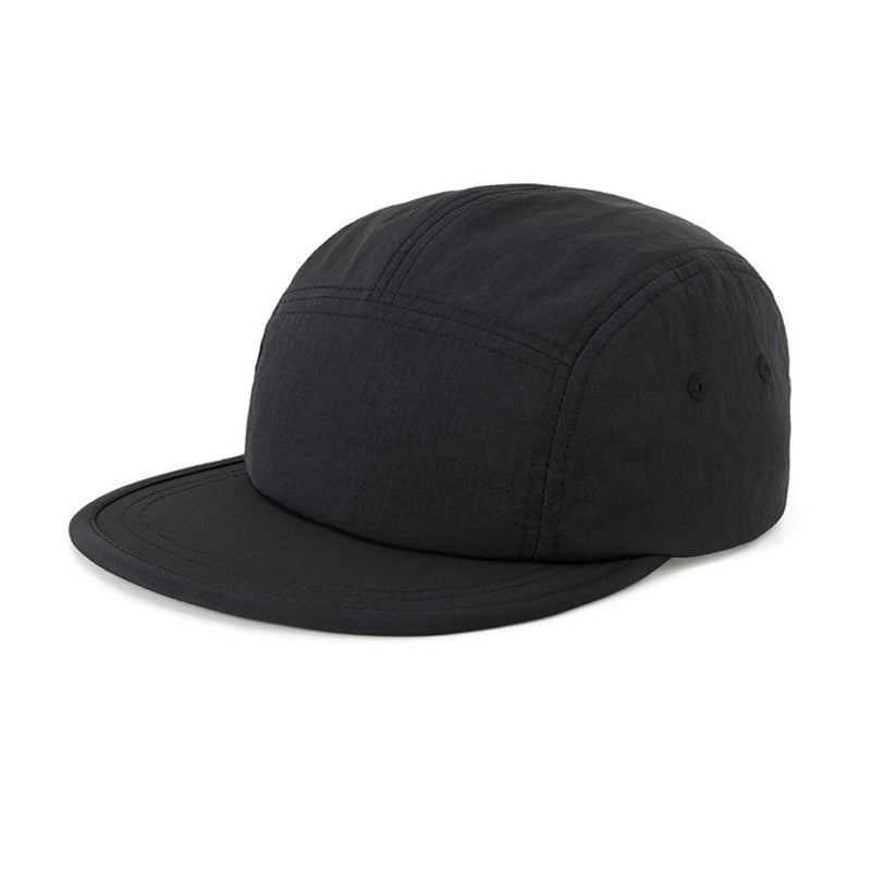 FASHIXD 5 Panel Running Hat Waterproof Nylon Sun Hat Quick Dry Plain Baseball Cap for Men Women (US, Alpha, One Size, Black) - Image 2