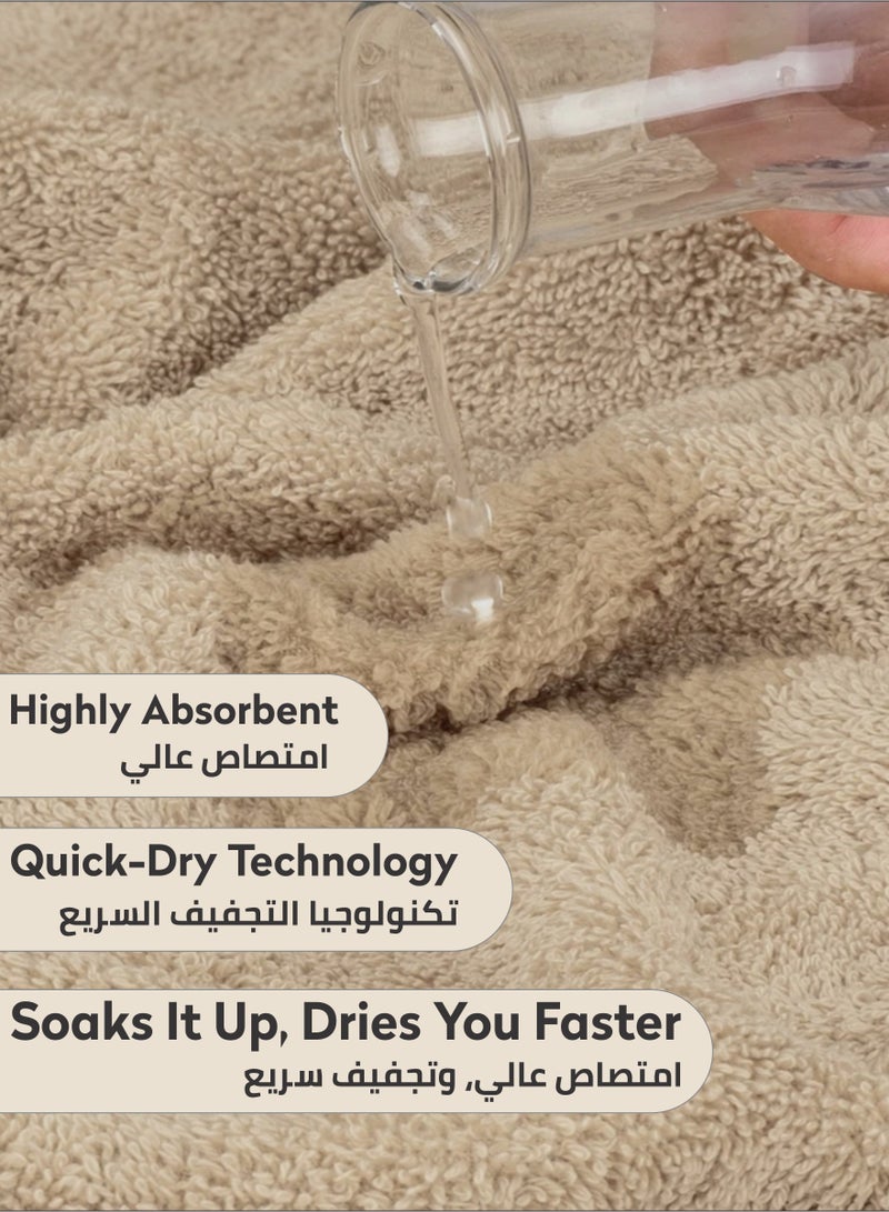 Donetella 2-Pcs Bath Sheet (85x172cm) - Premium 100 % Combed Cotton 600 GSM Large Towel, Highly Absorbent, Quick Dry,Best Towel for Bathroom, Spa And Hotel. - Image 4