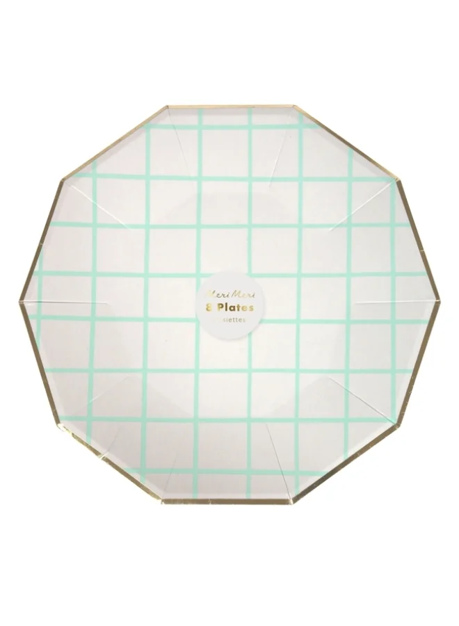 Meri Meri Large Mint Grid Plates