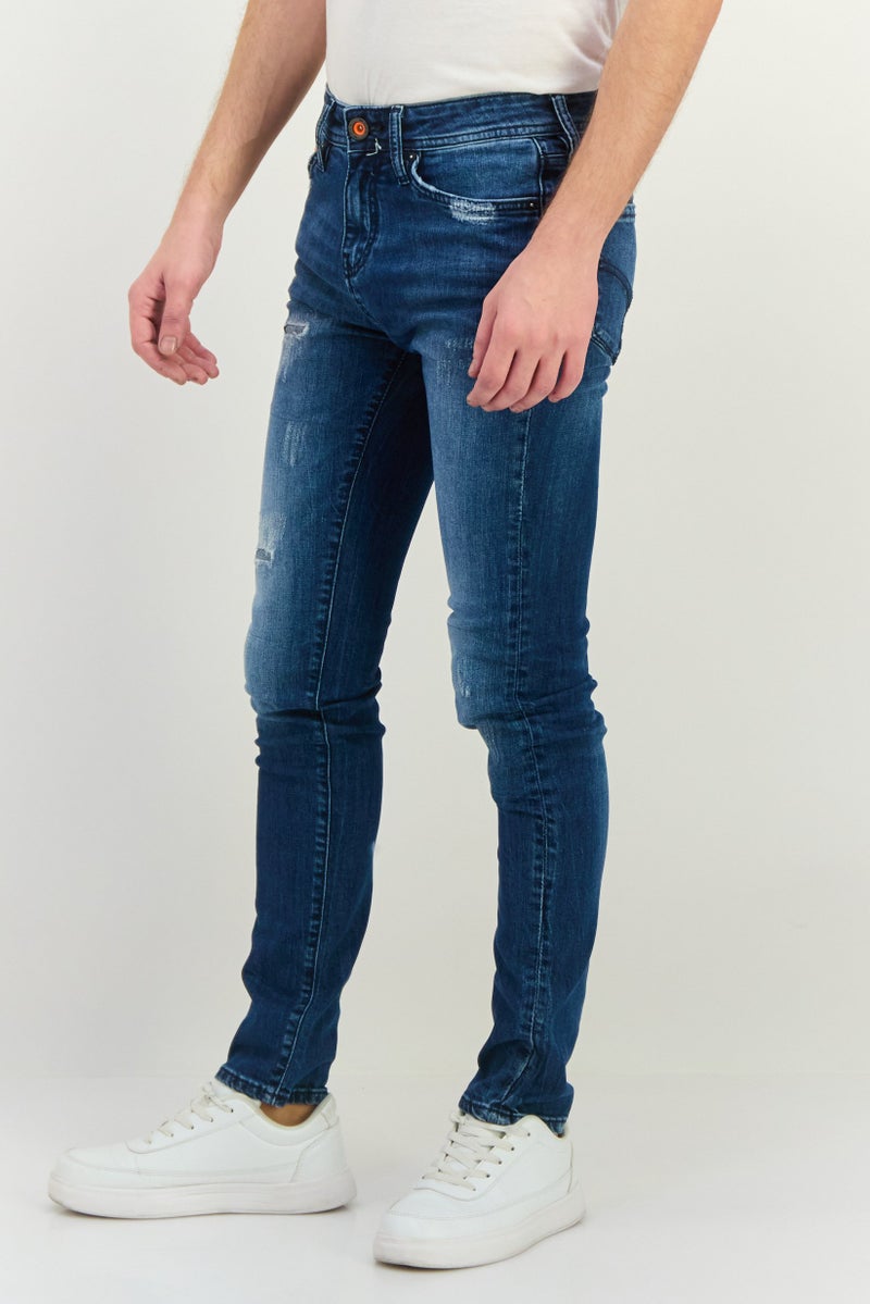 GAS جينز ضيق للرجال مع جوارب، لون كحلي - Image 2