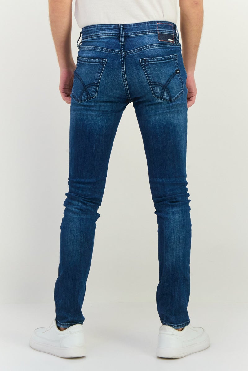 GAS جينز ضيق للرجال مع جوارب، لون كحلي - Image 3