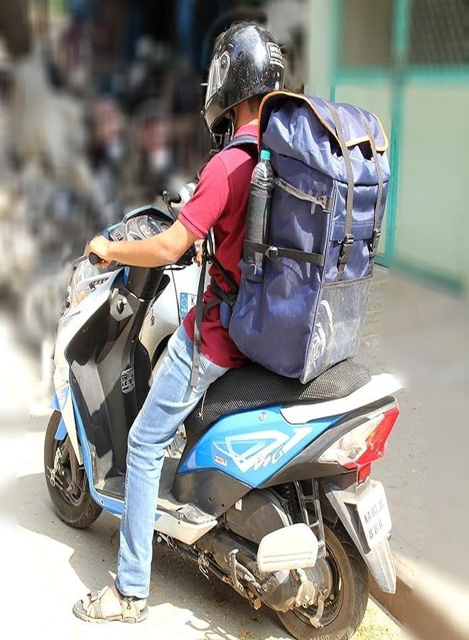 SSBC Heavy Duty Large Delivery Bag | E-Kart & Food Delivery Bag | Professional Logistics Courier Delivery Backpack I 128Litre Capacity Waterproof,26 * 13 * 16Inches with up to 40 kg Load Capacity - Image 2