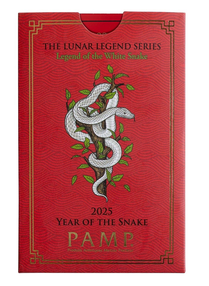 PAMP Suisse Pamp 24K 5 Grm pure gold (999.9) Lunar Legends White Snake 2025 Gold Bar  - Image 5
