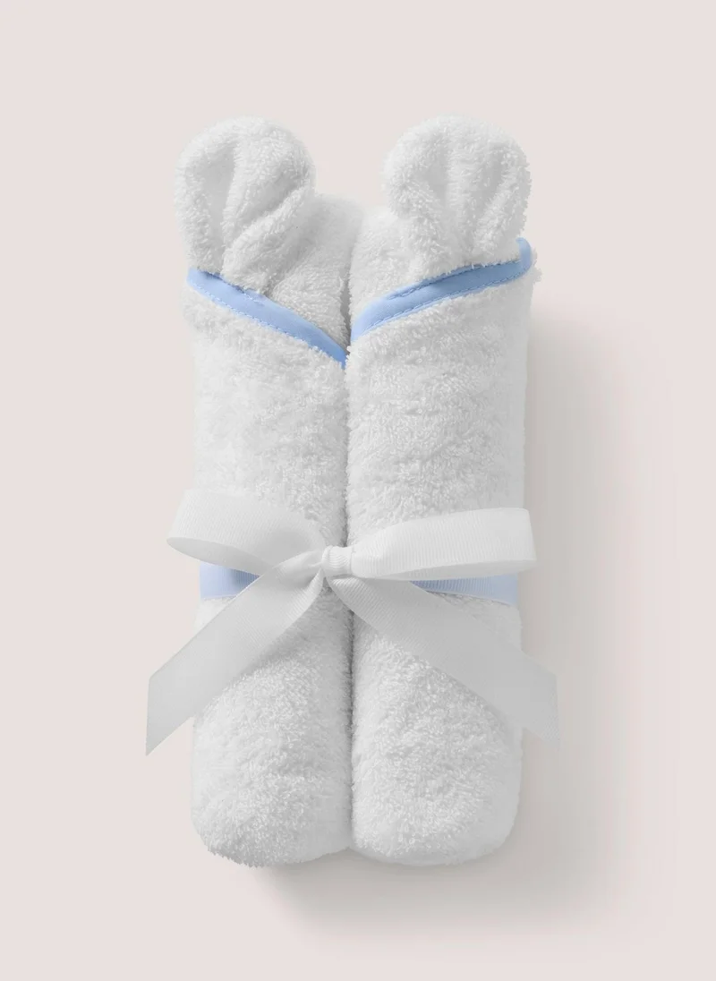 Matalan Baby White Bear Hooded Towel