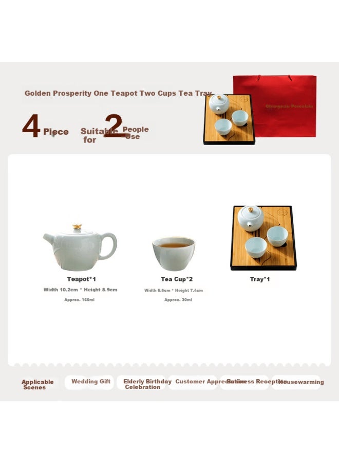 Changnan Kung Fu Tea Set Complete High-end Gift Teapot Tea Cups Home Office Teapot With Tea Tray