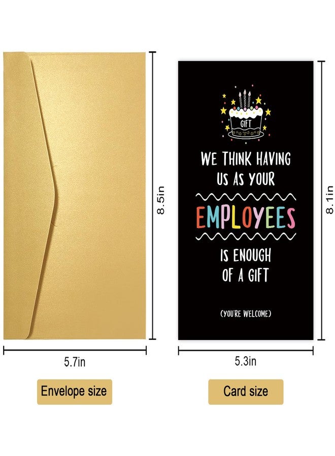 Obbyidk Happy Birthday Card for Boss Leader Employer, Funny Boss Birthday Card Gift for Women Men, We Think Having Us as Your Employees Is Enough of A Gift - Image 2
