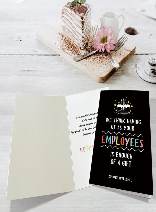 Obbyidk Happy Birthday Card for Boss Leader Employer, Funny Boss Birthday Card Gift for Women Men, We Think Having Us as Your Employees Is Enough of A Gift - Image 3