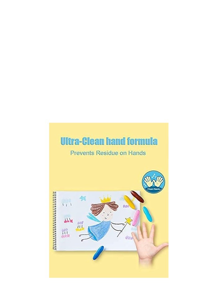 YPlus أقلام تلوين، أقلام مثلثية على شكل فستق للأطفال، غير سامة وقابلة للغسل للأطفال الصغار، لوازم فنون التلوين، تصحيح وضعية الكتابة للأطفال الصغار (12 لون) - Image 3