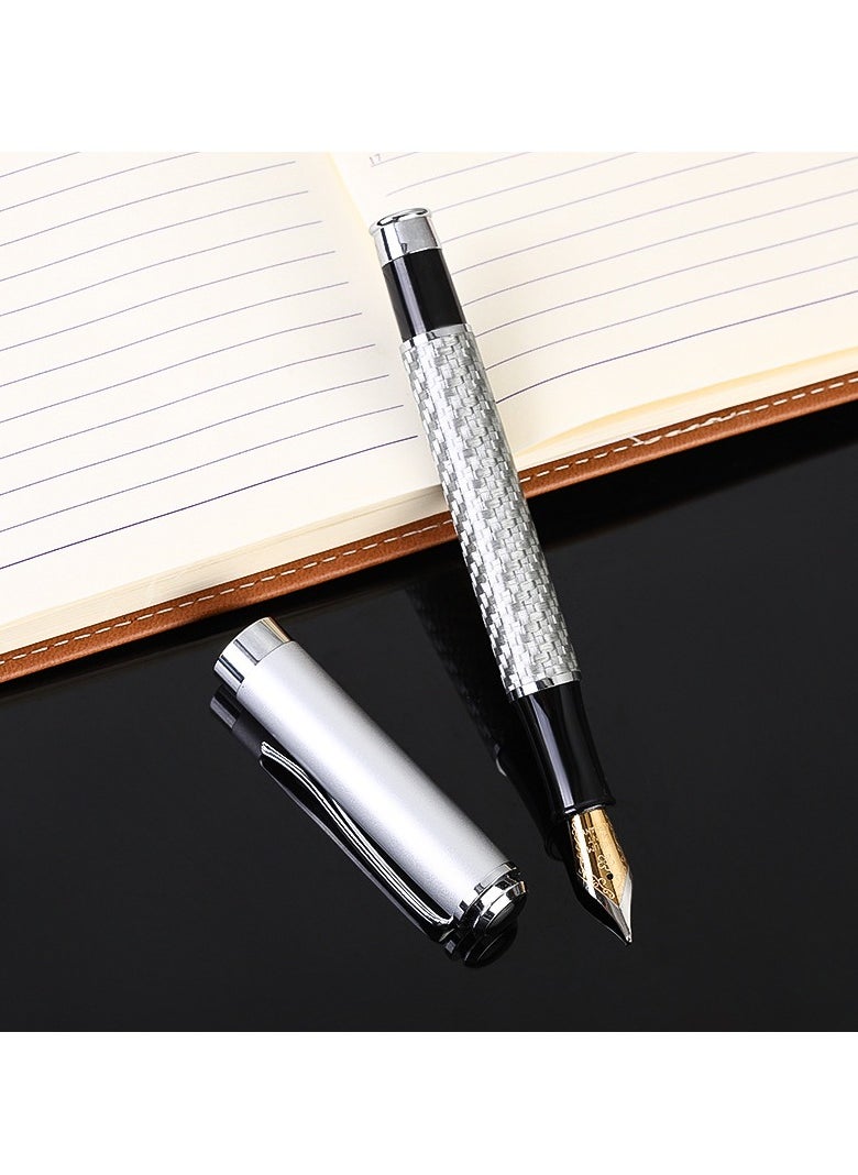 xozgdovg Student adult calligraphy pen Iridium pen tip Silver 