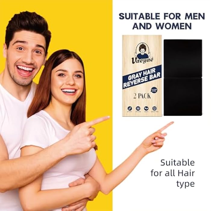 VAEYAE 2 Pcs Gray Hair Reverse Bar to Restore Hair Color, Shampoo and Conditioner 2 in 1 Soap for Stronger & Smoother Hair, Men & Women Black Soap Reduces and Cover Grey Hair, For Hair Thickening and Darking - Image 4