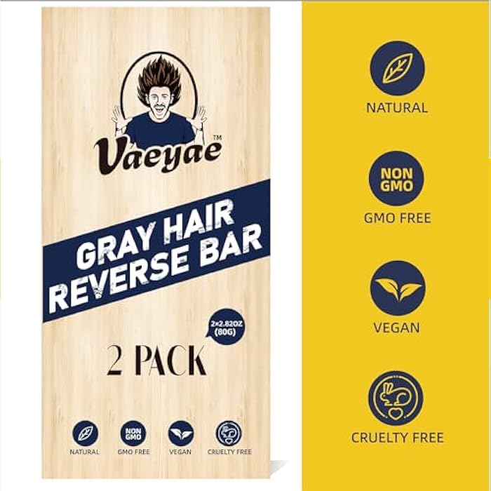 VAEYAE 2 Pcs Gray Hair Reverse Bar to Restore Hair Color, Shampoo and Conditioner 2 in 1 Soap for Stronger & Smoother Hair, Men & Women Black Soap Reduces and Cover Grey Hair, For Hair Thickening and Darking - Image 5