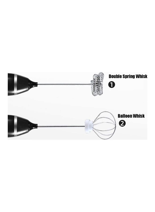 NIBEMINENT 3-Piece Electric Milk Frother And Whisk Set Black/Silver - Image 5