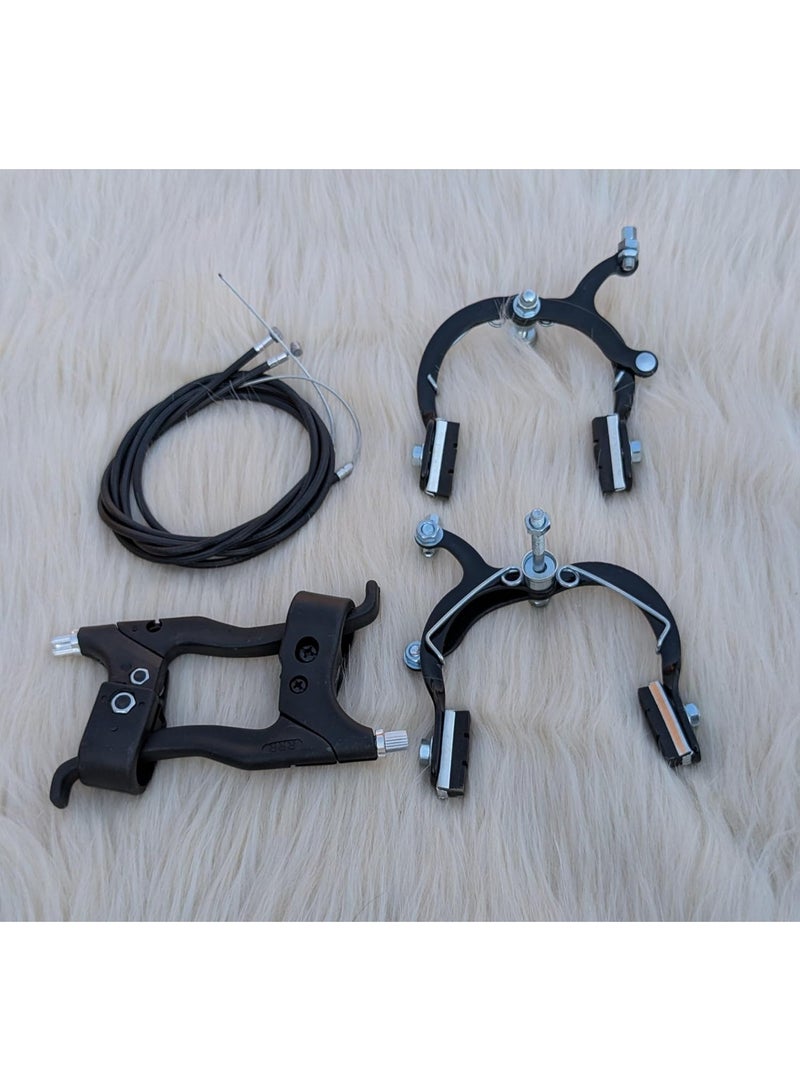 مجموعة فرامل دراجة هوائية ماونت وللدراجات العادية . | 2 كوشة فرامل . 2 سلك . 2 مقبض فرامل | - Image 3