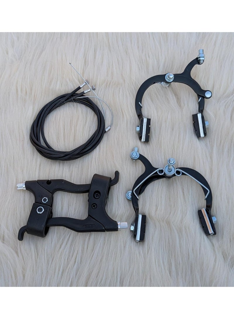 مجموعة فرامل دراجة هوائية ماونت وللدراجات العادية . | 2 كوشة فرامل . 2 سلك . 2 مقبض فرامل | - Image 2