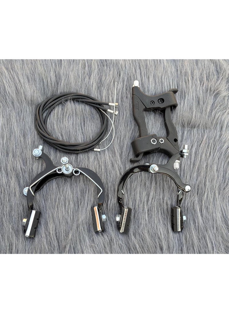 مجموعة فرامل دراجة هوائية ماونت وللدراجات العادية . | 2 كوشة فرامل . 2 سلك . 2 مقبض فرامل | - Image 4