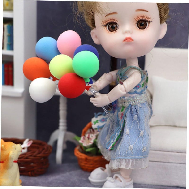 8Pcs Miniature Clay Balloons For Dollhouse Decor Realistic Design Premium Quality - Image 5