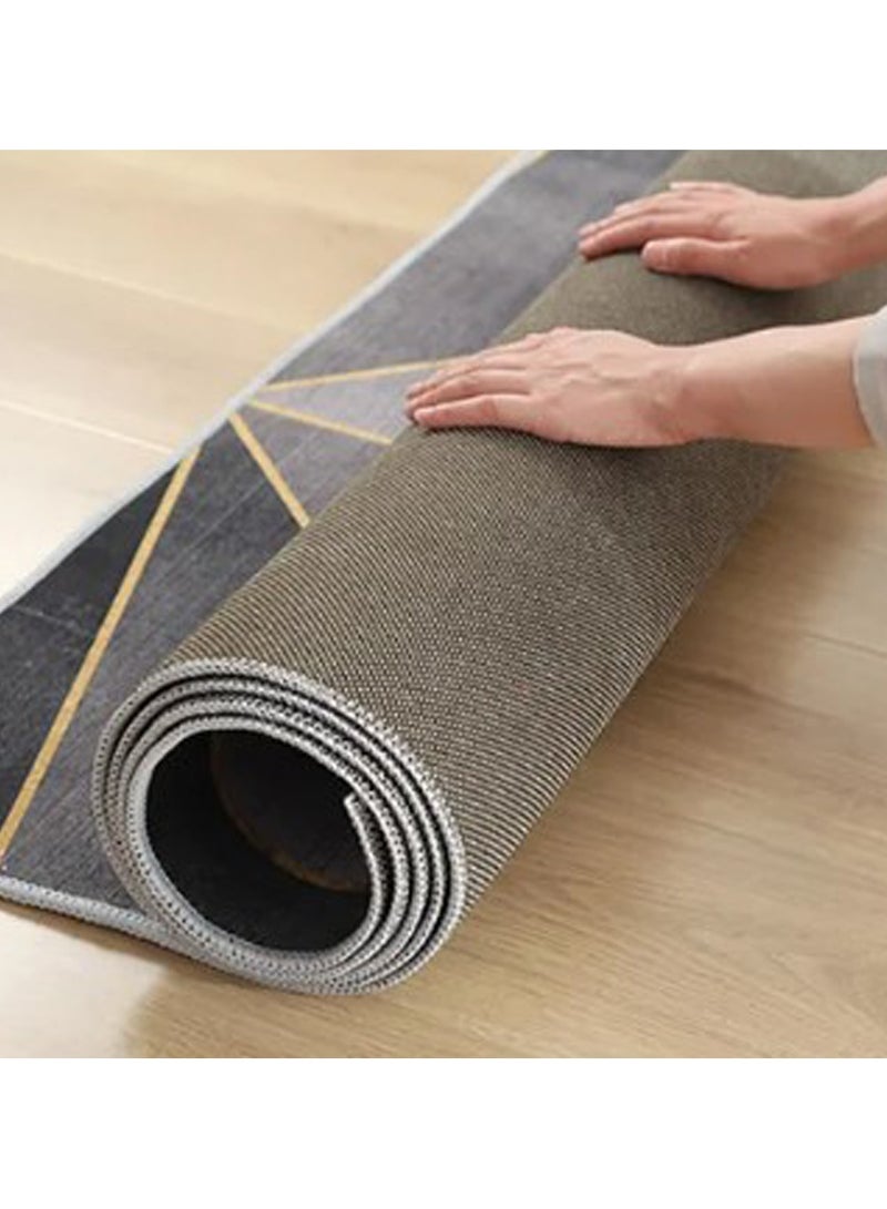 Non Slip Modern Area Rug Floor Carpet Made With High Quality Crystal Velvet With Soft Handfeel Material For Indoor Living Room Dining Room Bedroom With Beautiful Print (Size 120×160CM), Rectangle