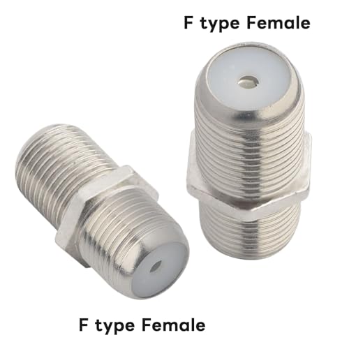 Boobrie 2-Pack F-Type Coaxial Cable Connector RG6 Adapter F Female to F Female Antenna Connector RG6 Coax Cable Extender for TV Antenna, Nickel Plated - Image 3