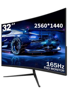 32 Inch 2K Computer Monitor, IPS 1440p Monitor with Ultra-Thin Bezels, HDR10, Freesync/G-sync, HDMI/DP Ports, Tilt Adjustable, Eyecare, Ideal for Business, Office, and Casual Gaming