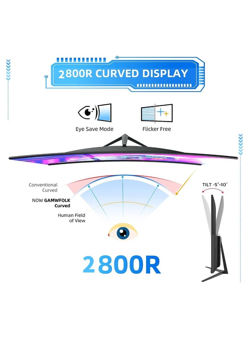 HILUKE - 32 Inch 2K Computer Monitor, IPS 1440p Monitor with Ultra-Thin Bezels, HDR10, Freesync/G-sync, HDMI/DP Ports, Tilt Adjustable, Eyecare, Ideal for Business, Office, and Casual Gaming - Image 1