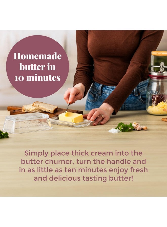Kilner Vintage Glass Butter Churn; Delicious Homemade Butter in as Little as Ten Minutes; Large 34-Fluid Ounce Capacity Butter Churner, 1 EA - Image 3