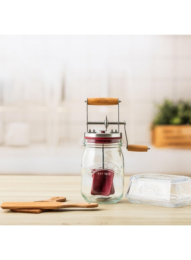 Kilner Vintage Glass Butter Churn; Delicious Homemade Butter in as Little as Ten Minutes; Large 34-Fluid Ounce Capacity Butter Churner, 1 EA - Image 5
