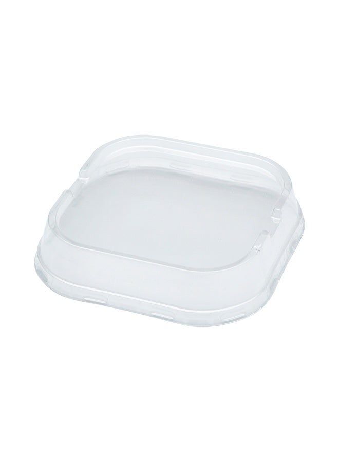 Restaurantware غطاء فقط: أغطية قبة لأكواب رامينكين القابلة للتصرف سعة 10 أونصات، 100 غطاء مربع لأكواب كريمة بروليه القابلة للتصرف - أغطية بلاستيكية شفافة لأكواب الخبز القابلة للتصرف، تباع أكواب الخبز بشكل منفصل - Image 1