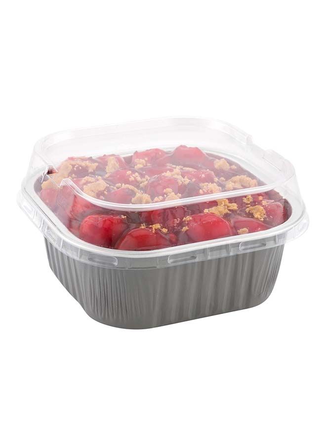 Restaurantware غطاء فقط: أغطية قبة لأكواب رامينكين القابلة للتصرف سعة 10 أونصات، 100 غطاء مربع لأكواب كريمة بروليه القابلة للتصرف - أغطية بلاستيكية شفافة لأكواب الخبز القابلة للتصرف، تباع أكواب الخبز بشكل منفصل - Image 4