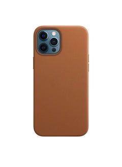 Suitable For Iphone12 Leather/genuine Leather Mobile Phone Case Magnetic Attraction With Animation For Apple Mini/Pro Max Protective Case-Color:Saddle Brown-Applicable Model:For Iphone 12/12pro [leather ★ Magnetic Animation ★ Logo]