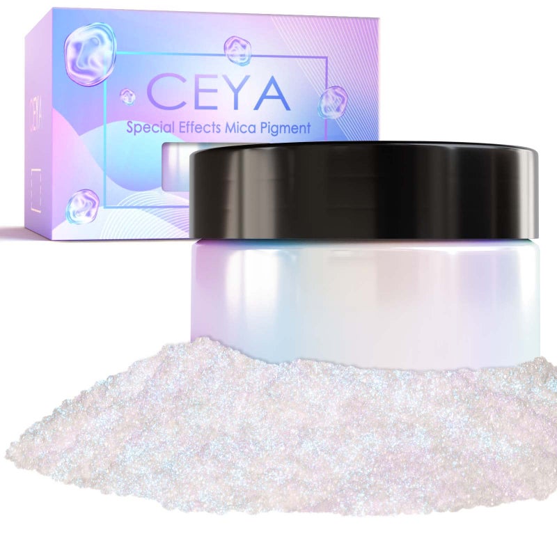 Ceya Chameleon Mica Powder 18oz 50g Galaxy Chrome Nail Powder Cosmetic Grade Pearlescent Effect Color Shift Pigment for Epoxy Resin Makeup Nail Polish Soap Dye Candle Making CraftSlimePaint