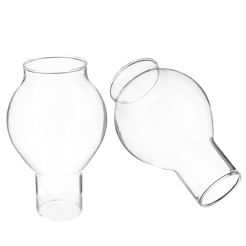 2pcs Clear Glass Candle Shade Tall Chimney Shade Windproof Holder Tube Transparent Glass Cover For Home Dining Table Accessories - Image 3