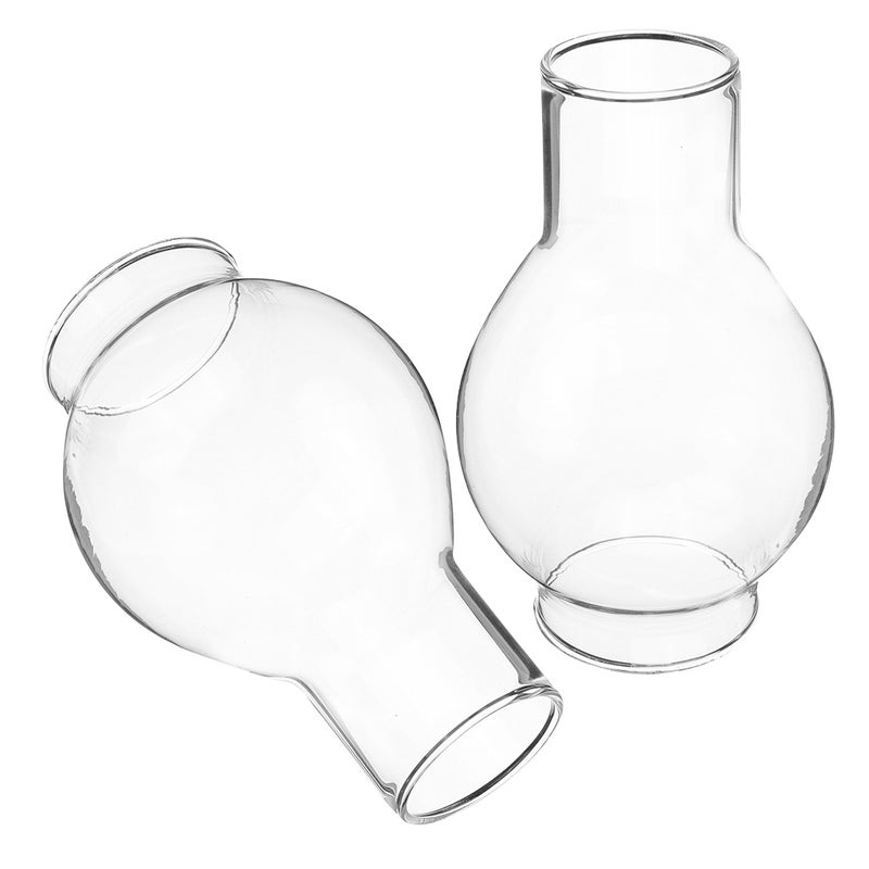 2pcs Clear Glass Candle Shade Tall Chimney Shade Windproof Holder Tube Transparent Glass Cover For Home Dining Table Accessories - Image 4