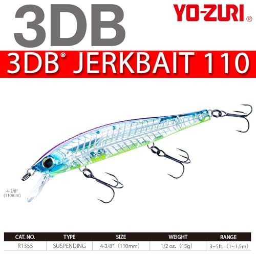 Yo-Zuri R1355-NPC: 3Db Jerkbait 110 (Sp) 110Mm 4-3/8", Natural Perch - Image 4