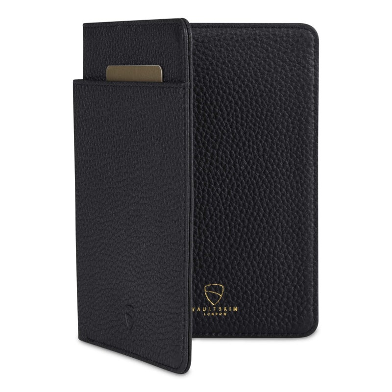 VAULTSKIN Leather Passport Holder Slim RFID Blocking Travel Wallet for Men and Women Fits Passport Credit Cards ID Cash Passport Cover Ideal Travel Accessories with Gift Box M BlackKensington - Image 2