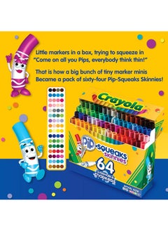 Crayola Pip-Squeaks Skinnies Washable Markers (64 Pack) - pzsku/Z4524E5AC98A2AEFD4B20Z/45/_/1730628982/3f3c01ff-2e27-47a5-9c04-a599319ce4a5