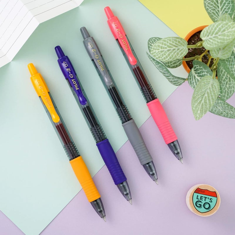 PILOT G2 Premium Gel Roller Pens, Fine Point 0.7 mm, Iris Blue Ink Pens Fine Point, Pack of 12 - Ideal for School, Journaling, and Office Writing - Image 4