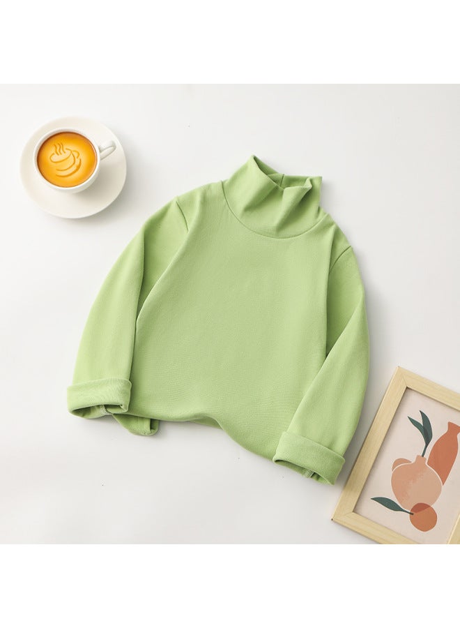 Autumn And Winter New Children's Bottoming Shirt Half Turtleneck Long Sleeve All-matching Men's And Women's Baby Inner Warm Top