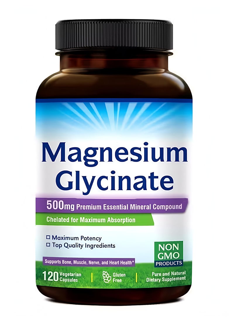 Magnesium Glycinate 500mg With Zinc,D3 Improved Sleep, Stress , Anxiety Relief E - Foto 9