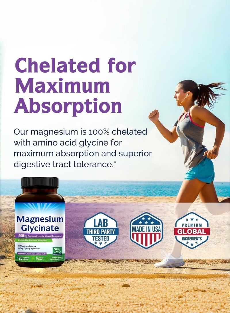 Magnesium Glycinate High Absorption Magnesium Glycinate Capsules 120 Capsules - Image 4