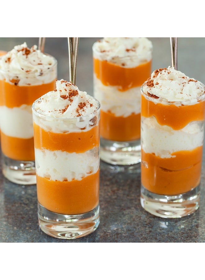 Restaurantware 3.3 Ounce Dessert Shooters, 6 Fine-Blown Shooter Glasses - Slender Silhouette, Serve Appetizers, Shots, Or Tasting, Clear Glass Parfait Glasses, Dishwashable, For Parties or Weddings - Image 3