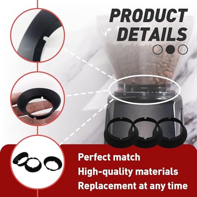FixlyFido 3 Pcs Gasket Replacement For Baratza Encore Grinder  Coffee Grinder Gasket Coffee Replacement Ring For Baratza Virtuoso Coffee Grinder  Electric Conical Burr Coffee Grinder  Durable And Reliable - Image 4