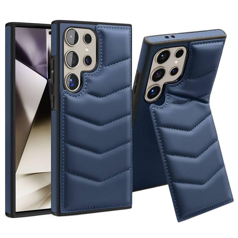 MagSafe Case | Shockproof Cover for Samsung Galaxy S22 Ultra | Drop Protection | Leather Texture Card Holder - Image 1