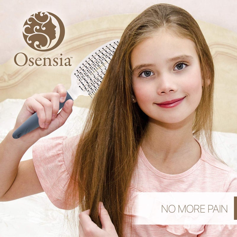 Osensia Detangling Brush for Curly Hair - Thick and Dry Hair Type. Travel Detangle Brush for Women, Men, and Kids. - Image 3
