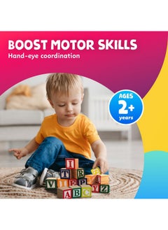 Skoolzy Wooden Alphabet Blocks - 30 Abc Wooden Blocks For Toddlers - Wood Alphabet Stacking Toys - Alphabet Learning Toys Ages 2 +  - Image 1