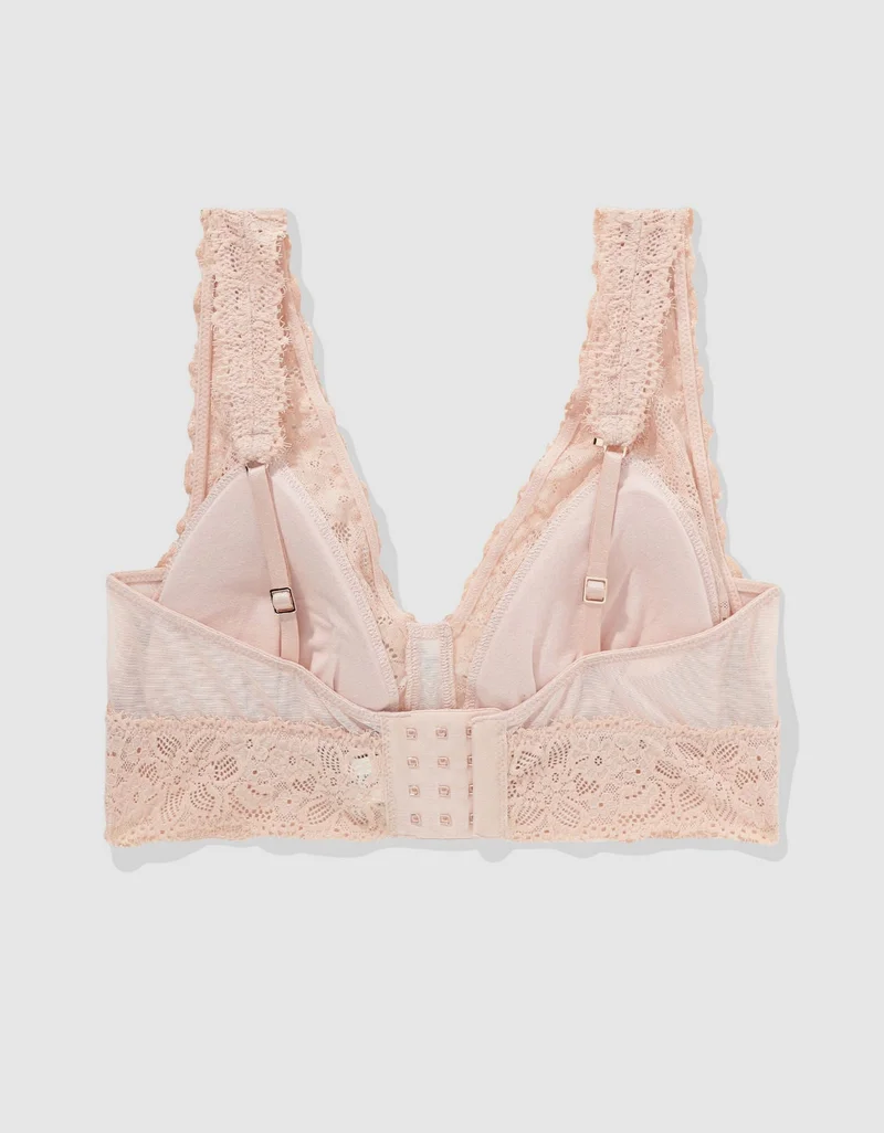Aerie  Aerie Eyelash Lace Padded Plunge Bralette for Women | Best Price UAE
