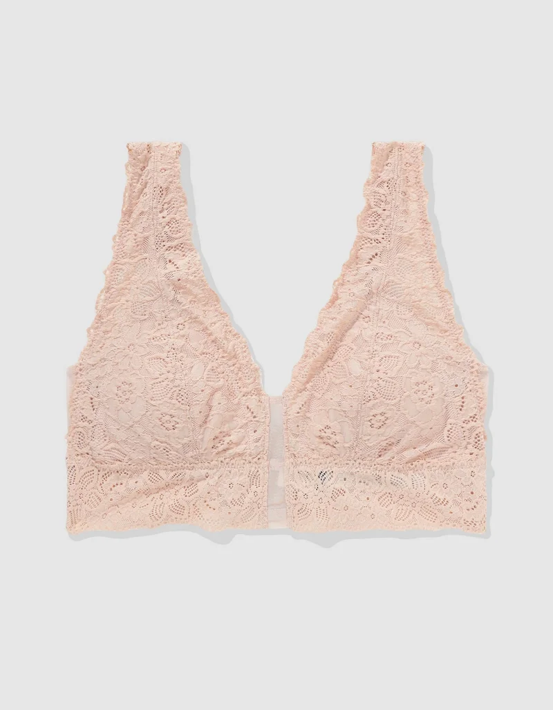 Aerie  Aerie Eyelash Lace Padded Plunge Bralette for Women | Best Price UAE